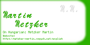 martin metzker business card